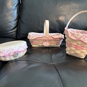 Three Horizon of Hope Longaberger Baskets